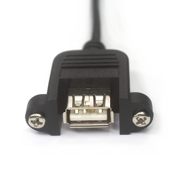 USB 2.0 type A Female with locking screws to Mini-B usb cable for industrial cameras