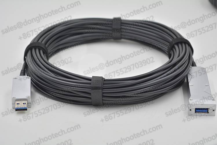 30 Meters USB3.0 Hybrid Active Fiber Optic Cable Durable Million Times  Repeated Bending Performance Fatigue Test