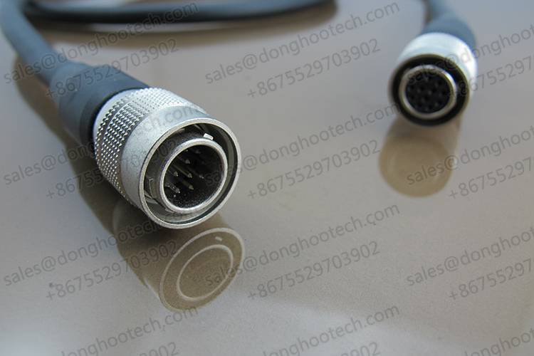  Chain flex Analog HIROSE Circular 12Pin Cables Male and Female Connector Coaxial Cables 